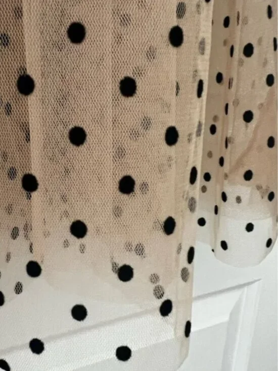 Doen Tan and Black Polka Dot Midi Dress - Picture 2 of 6